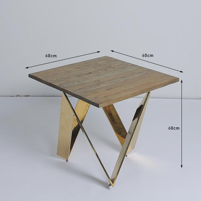 τραπεζάκι σαλονιού Χ καθιστικών 60x60x60cm που διαμορφώνεται με το πόδι ορείχαλκου 0