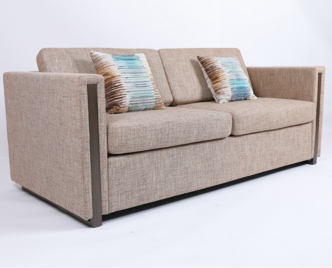 Υφασμάτινη επένδυση Wooden Arm Hotel Queen Sofa Sleeper Luxury Modern Design 0
