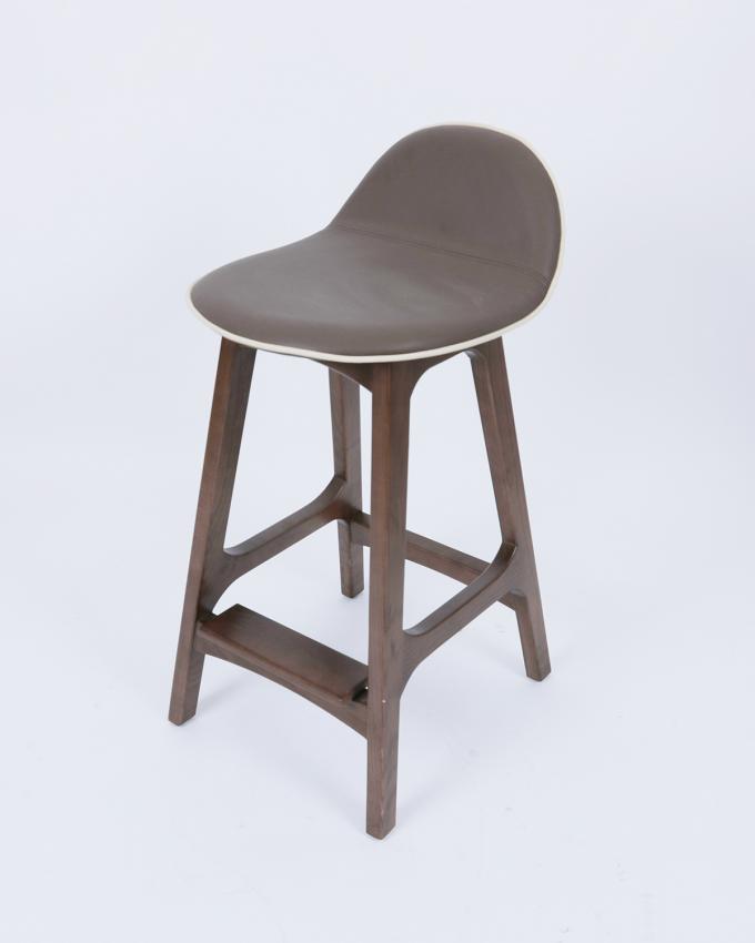 Στερεό ξύλινο βινύλιο πολυτέλειας Barstool για το εστιατόριο τραπεζαρίας 1