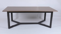 Modern Bedroom Custom Wood Desk With Metal Console