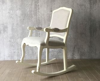 Αγορά Ευρωπαϊκή έδρα ελεύθερου χρόνου ύφους ξύλινη, άσπρο υψηλό πίσω να δειπνήσει εδρών βελούδου ηλεκτρονική κατασκευή