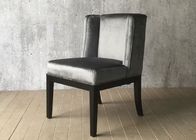 Grey Velvet Wood And Fabric Dining Room Chairs Indoor Type French Style