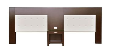 Αγορά Στερεό ξύλινο Headboard ξύλων καρυδιάς για τη βασίλισσα Beds με τις πλήμνες δύναμης, σκοτεινό χρώμα ηλεκτρονική κατασκευή