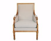 High Back Antique Wooden Leisure Chair With High Density Sponge , LS-0008