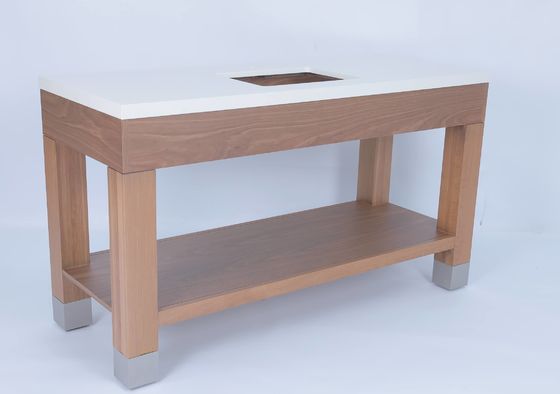 Αγορά Εμπορικό ξενοδοχείο Oak Veneer βλασμένο μπάνιο ματαιοδοξία με ξύλινη κονσόλα ηλεκτρονική κατασκευή
