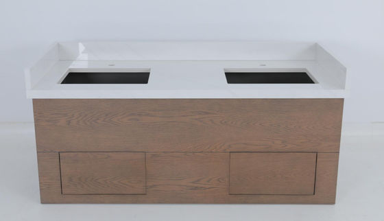 Αγορά Εμπορικό ξενοδοχείο Oak Veneer βλασμένο μπάνιο ματαιοδοξία με ξύλινη κονσόλα ηλεκτρονική κατασκευή