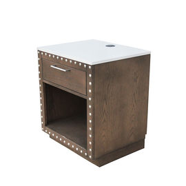 Αγορά Άσπρη κορυφή 1 συρτάρι στερεό ξύλινο Nightstand, σύγχρονο ξύλινο Nightstand χαλαζία επί παραγγελία ηλεκτρονική κατασκευή
