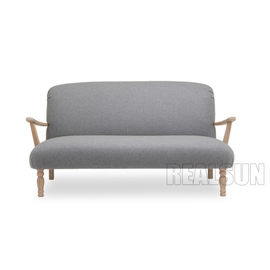 Αγορά Κομψό λινό παλαιό Loveseat 2 καναπές καθιστικών Seater με την ξύλινη λαβή ηλεκτρονική κατασκευή