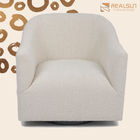 Modern Living Room Luxury Fabric Fluffy Single Beige Armchair