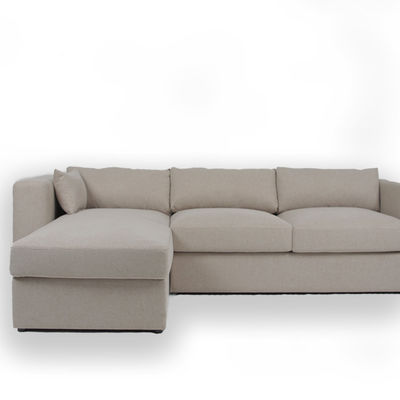 Αγορά Σύγχρονος 3 Seater Λ μορφής τμηματικός καναπές βελούδου υφάσματος άσπρος ηλεκτρονική κατασκευή