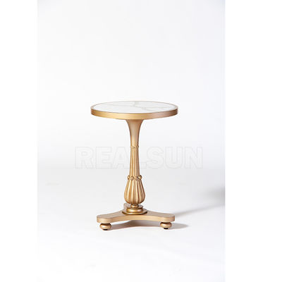 Καλή τιμή. Παλαιό σημύδων τραπεζάκι σαλονιού καθιστικών ενθέτων κατασκευής τοπ με το χαλαζία Calacatta σε απευθείας σύνδεση