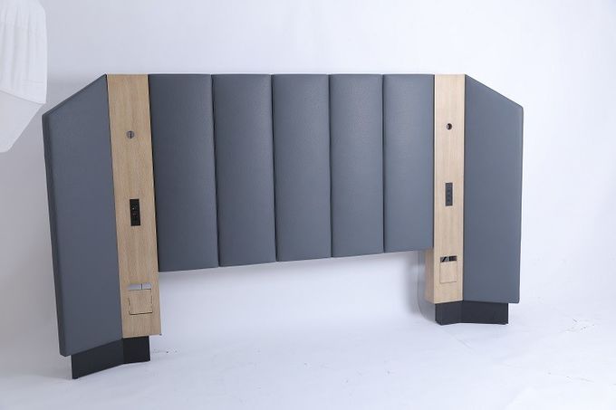 Headboard κρεβατιών ξενοδοχείων επικαλυμμένη ύφασμα τούφα επίπλων κρεβατιών EKing Siz κρεβατοκάμαρων 2