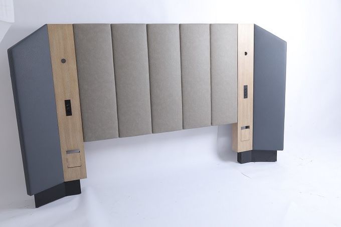 Headboard κρεβατιών ξενοδοχείων επικαλυμμένη ύφασμα τούφα επίπλων κρεβατιών EKing Siz κρεβατοκάμαρων 1