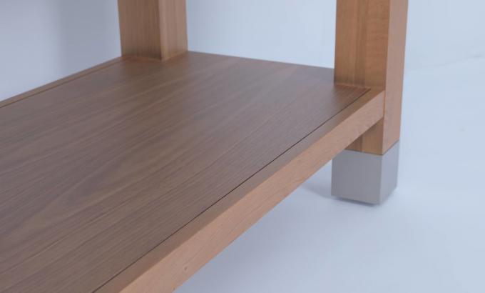 Εμπορικό ξενοδοχείο Oak Veneer βλασμένο μπάνιο ματαιοδοξία με ξύλινη κονσόλα 1